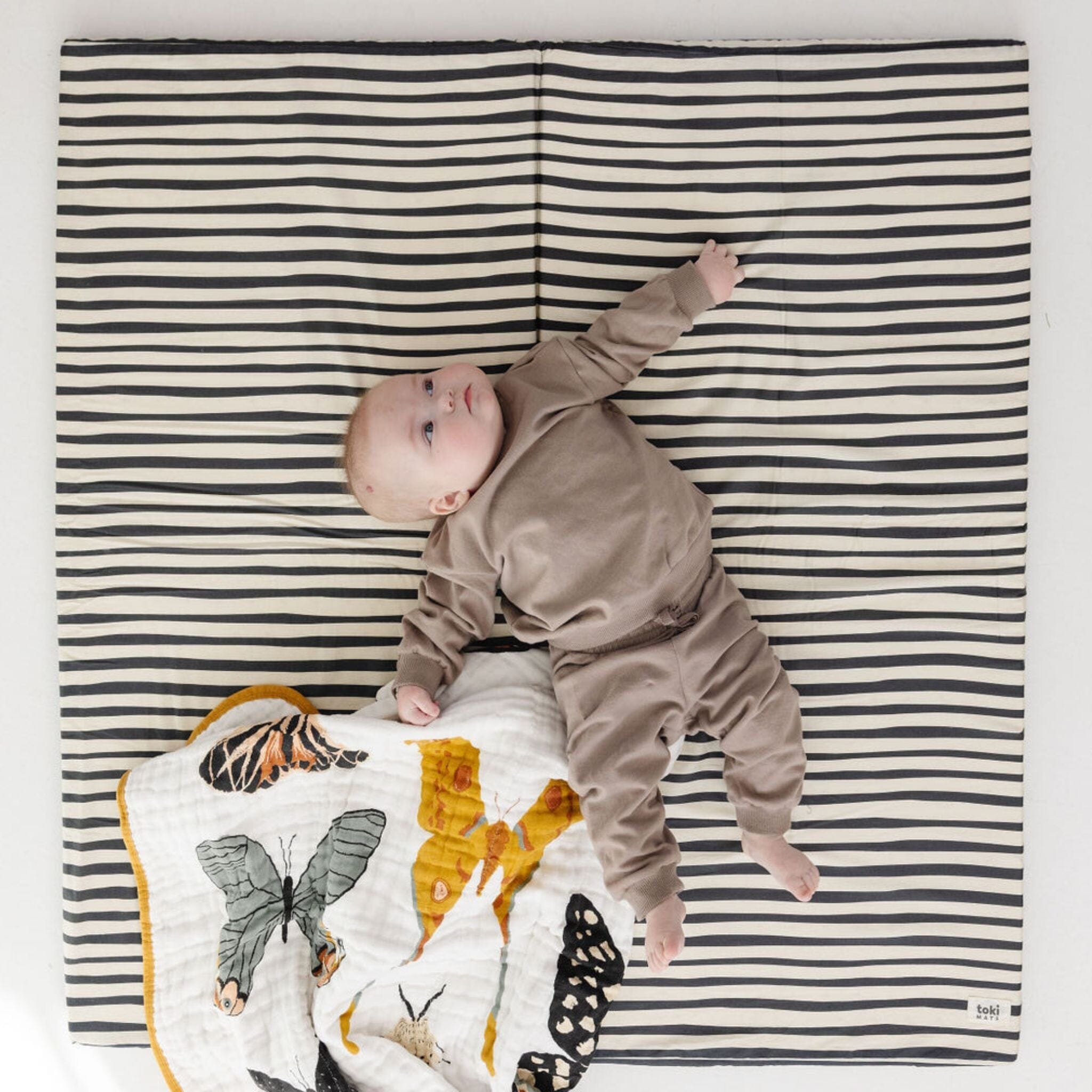 Toki Kids Bold Stripe Organic Cotton Mat
