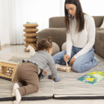 Toki Kids Bold Stripe Organic Cotton Mat