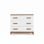 dadada LaLa Little 3-Drawer Dresser - White/Walnut