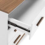 dadada LaLa Little 3-Drawer Dresser - White/Walnut
